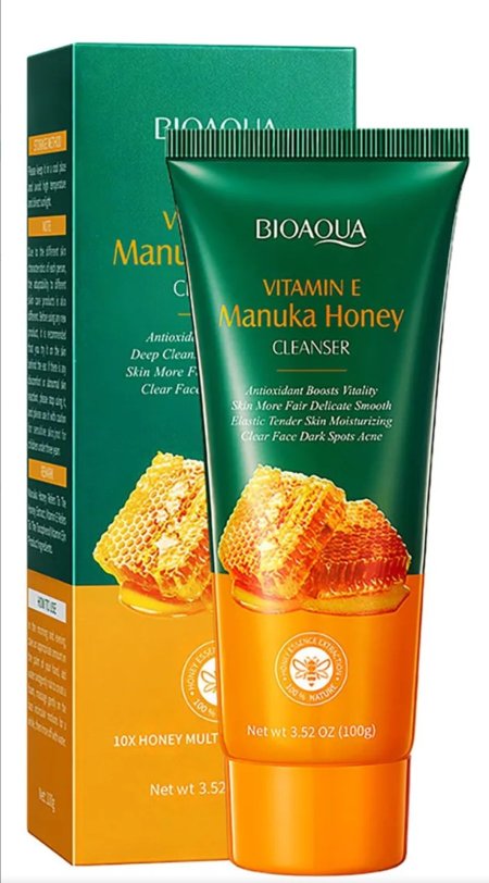 بيو اكوا منظف الوجه بالعسل بفيتامين E